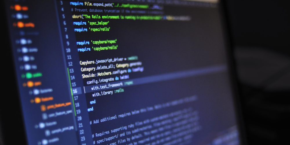 Internet Technology Webpage Design- Computer screen with different color codes displayed