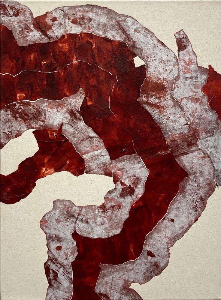 STR119, acrylic, paper on canvas, 24&rdquo; x 18 &frac12;&rdquo;, 2020.jpg